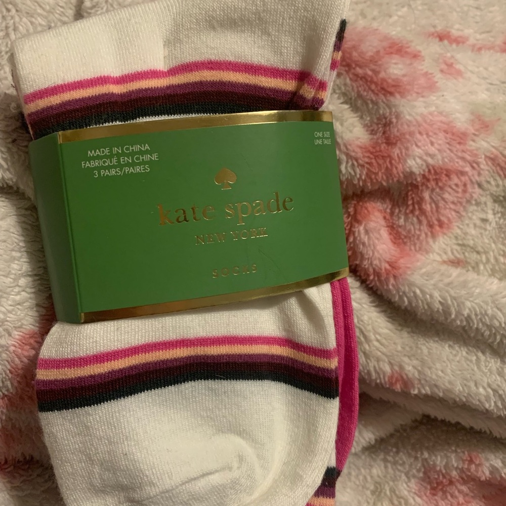 Kate Spade  stripe /hello 3 Pk nwt - Picture 2 of 7